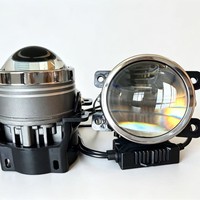 Phare antibrouillard laser LED transfrontalier 3 pouces, double faisceau, montage direct, modification, trois couleurs, haute luminosité, universel, OEM 90W 12V