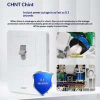 Prise de protection contre les fuites murales CHINT Série NEG3 Type 86, 16A 32A 40A, prise RCD pour climatiseur domestique AC 220/230V