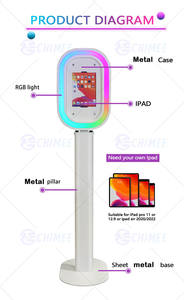 Cabina <span class=keywords><strong>DE</strong></span> FOTOS <span class=keywords><strong>DE</strong></span> BODA fácil <span class=keywords><strong>de</strong></span> configurar sin instalar taburete con luz Led/RGB y ángulo <span class=keywords><strong>de</strong></span> cabeza <span class=keywords><strong>de</strong></span> ventilador ajustable iPad Photo Booth <span class=keywords><strong>Salsa</strong></span> - Product Image 2