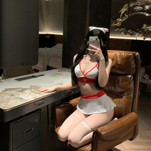 Sexy Nurse Uniform Women Lingerie Costume Breathable Polyester Fiber Role Play Skirt 8632 - Product Image 3