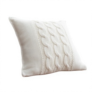 Hot Sell First-rate Quality Warmth Knitted Embroidery Bohemian Style 100% Cotton Filling Removable Washable <b>Throw</b> <b>Pillow</b> Cover - Product Image 1