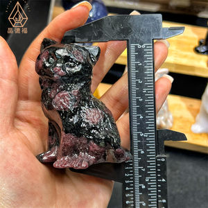 Recién llegado, nueva forma, materiales <span class=keywords><strong>de</strong></span> mezcla <span class=keywords><strong>de</strong></span> cristal Natural <span class=keywords><strong>de</strong></span> alta calidad, Gato sentado para regalo - Product Image 5