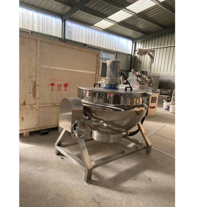 घर और रेस्तरां के लिए मिक्सर एगिटर के साथ स्टेनलेस स्टील इलेक्ट्रिक डबल गैस भाप जैकेटल - Product Image 6