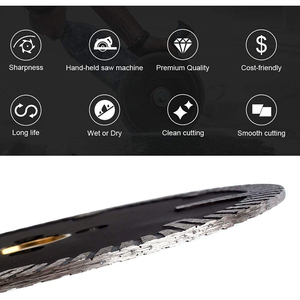 DZ工業用ターボ鋸刃ホットプレス加工ダイヤモンド切削ディスクフランジホワイト花崗岩タイルコンクリート用カスタマイズ可能 - Product Image 4