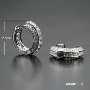 Gold Color Pave Sparkling Stone <b>Ear</b> <b>Cuff</b> <b>Earrings</b> Unisex Fashion Hoop <b>Ear</b> Jewelry - Product Image 5