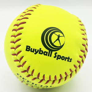 <span class=keywords><strong>Pelota</strong></span> de Softbol de 12 Pulgadas, de Lanzamiento Rápido, Color Amarillo Óptico, de Cuero Dividido, con Núcleo de Poliéster Duro, Certificada por Trade Assurance ASA, Calidad de Entrenamiento - Product Image 3