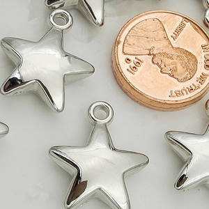 10 Stks/zak Vijfpuntige Ster Plastic Bedels Tibetaanse Stijl Blanco Stempelen Ster Vorm Charme Hanger Voor Sieraden Maken Ketting - Product Image 5