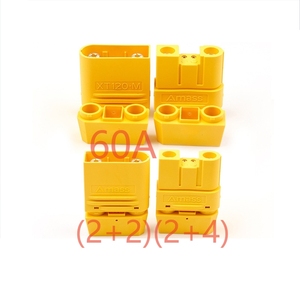 Amass XT120 (2+2) High Current Plug XT120 (2+4) 60A <b>Power</b> <b>Supply</b>+signal Pin Lithium Battery Drone Connector Wholesale Price - Product Image 1