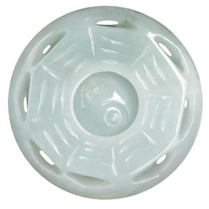 Colgante de Jadeíta Natural de Myanmar con Diseño de Bagua, Joyería para Mujer, Diseño Original, Estilo Chino, Regalo con Certificado de Tasación HJ94 - Product Image 5