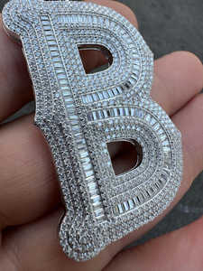 Colgantes de Moissanita Personalizados con Letras de Hip Hop, de Plata de Ley, Unisex, Joyería de Fiesta de Moda, Estilo Clásico Lujoso, Venta al por Mayor - Product Image 5