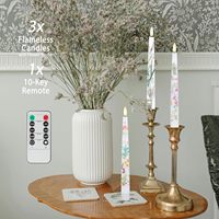 Lilin LED Tanpa Api Bentuk Bunga dengan Remote Control, Baterai, Buatan Tangan, Nyala Api 3D untuk Rumah, Pernikahan, Diwali
