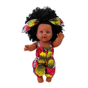 Çin fabrika toptan oyuncak bebekler chucky afrika amerikan peluş bebek mini bebek kızlar için