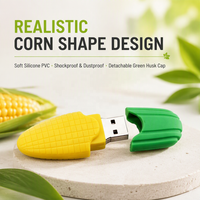 Flash Drive USB 2.0 Bentuk Jagung Logo Kustom Plastik 8GB-64GB Garansi 3 Tahun Baru untuk Hadiah Promosi Pertanian