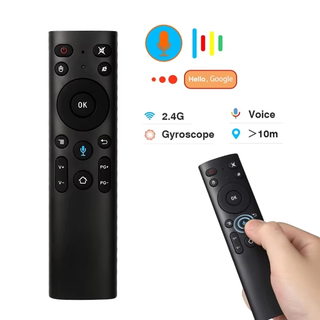 Hot Selling Q5+ Air Mouse 2.4G Voice Remote Control With Gyroscope USB Receiver for Computer Smart TV Android Box