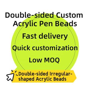 Focal Beads Diseños de cuentas acrílicas de forma irregular de doble cara Listo en <span class=keywords><strong>24h</strong></span> Entrega rápida Cuentas de bolígrafo acrílico personalizadas de doble cara - Product Image 2