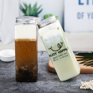 Boutique de thé au lait vente chaude logo personnalisé 500ml 700ml PP U forme clair bulle thé au lait tasses en plastique avec couvercle - Product Image 3