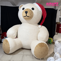 Ours en peluche géant de Noël 3M pour la décoration des fêtes et l'affichage en centre commercial