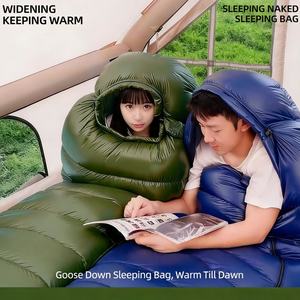 <span class=keywords><strong>Sac</strong></span> <span class=keywords><strong>de</strong></span> <span class=keywords><strong>couchage</strong></span> momie <span class=keywords><strong>ultra</strong></span>-<span class=keywords><strong>léger</strong></span> en duvet d'oie avec remplissage personnalisable pour des aventures en plein air confortables - Product Image 4