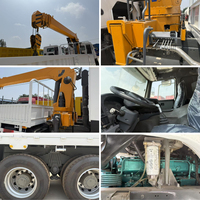 Camion-grue Howo 8x4 d'occasion avec grue montée sur châssis Yuchai 371HP Euro II à flèche droite, hauteur de levage 20m pour travaux de construction