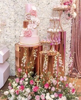 Rond en métal doré événement mariage décoration fleur stand
