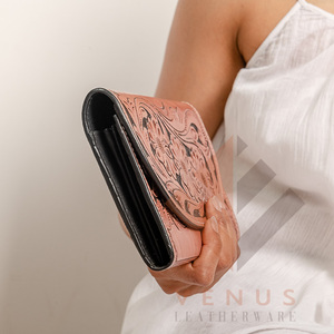 Bolso de mano de lujo LW para mujer, tarjetero y billetera de cuero genuino para mujer, logotipo personalizado, producto de descuento de gran oferta - Product Image 4