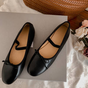 Xinzirain scarpe da ballo da donna personalizzate di alta qualità in morbida pelle di pecora Mary Janes ballerine con Logo personalizzato piatto - Product Image 3