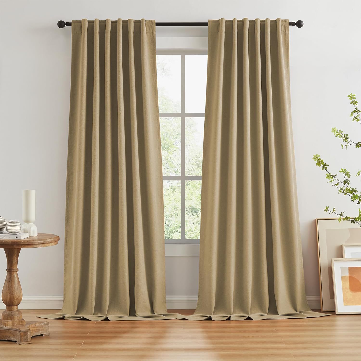 Dark Khaki Curtain