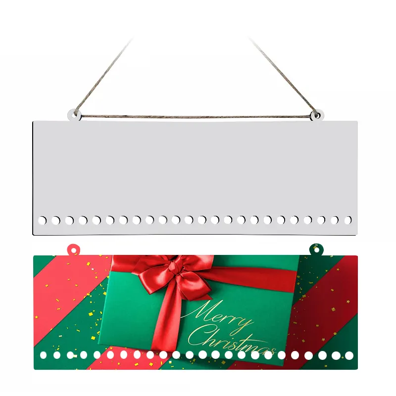Custom Design Blank Candy Cane Advent Calendar MDF Sublimation Christmas Countdown