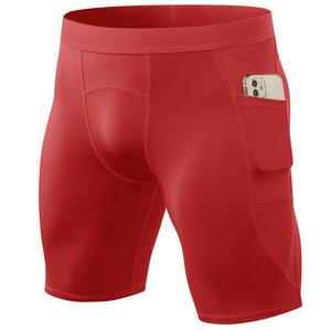 Pantalones Cortos Deportivos Ajustados para <span class=keywords><strong>Hombre</strong></span>, Pantalones de Entrenamiento de Secado Rápido con Bolsillos, Pantalones Cortos Deportivos Transpirables y Elásticos para Correr - Product Image 2