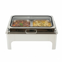 Ensemble économique de chauffe-plats en acier inoxydable à alcool, alimenté au combustible, pour la conservation de la chaleur des aliments, idéal pour les buffets, restaurants et traiteurs