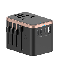 Leien Adaptor perjalanan Universal, pengisi daya bepergian semua dalam satu di seluruh dunia dengan USB Tipe C GaN 35w 65w
