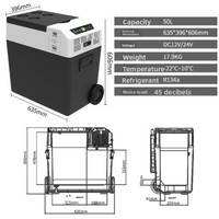 Nouvelle machine à glaçons portable pour usage extérieur, 20L, refroidissement par compresseur, 12/24V, -22 à 10°C, commerce transfrontalier