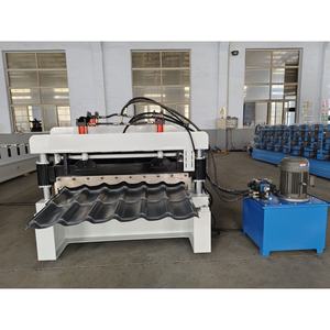 金属グレーズタイルスチールサイディング壁パネル製造機全自動設置12ステップロール成形機ステップ使用 - Product Image 5