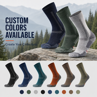 Chaussettes de compression antidérapantes pour hommes - Matière Spandex/Nylon/Coton respirante - Chaussettes de randonnée d'hiver avec logo dessiné à la main