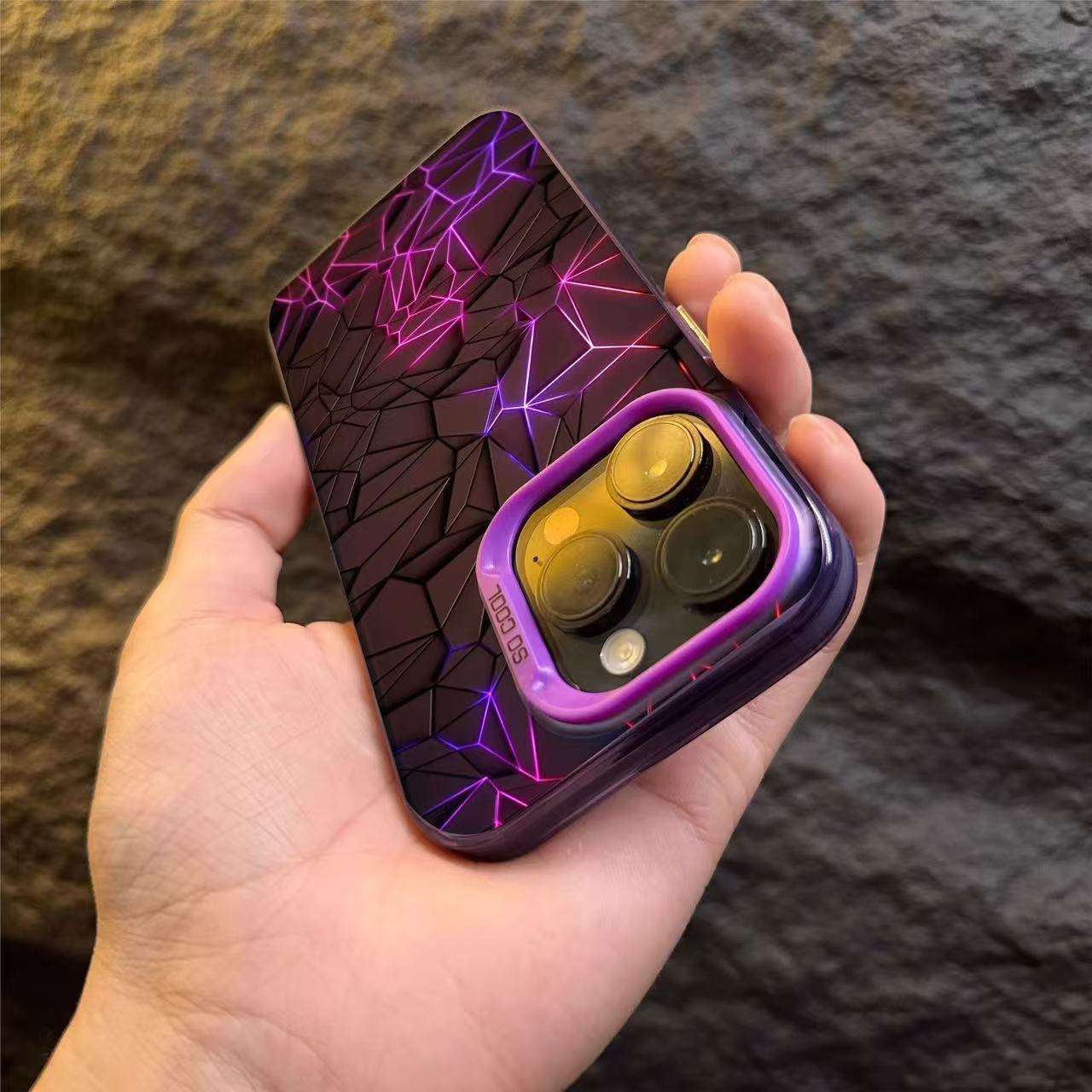 Couleur argent shell-violet-diamant petit carré ert789