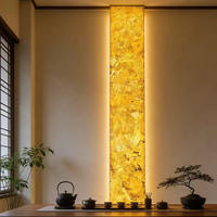 Panneau mural en granit naturel mince pour revêtement intérieur de villa et d'hôtel - Écologique, durable, ignifuge, imperméable, épaisseur 1-3 mm