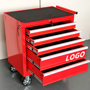 Tủ dụng cụ kim loại 5 ngăn kéo OEM, xe đẩy đựng dụng cụ di động, tủ dụng cụ thép có bánh xe cho xưởng - Product Image 4