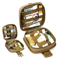 Bolsa Táctica Médica para Pierna, Bolsa Molle, Botiquín de Primeros Auxilios, Bolsa de Emergencia, Oxford Negro 18x8x33cm, Caza al Aire Libre
