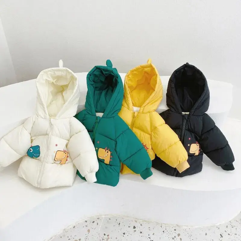 New arrival winter boys cartoon thick warm wool hooded coat jacket for kids