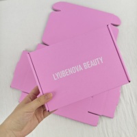 Benutzer definierte gedruckte Logo Pink Kraft Mailboxen für Small Business Apparel Verpackung