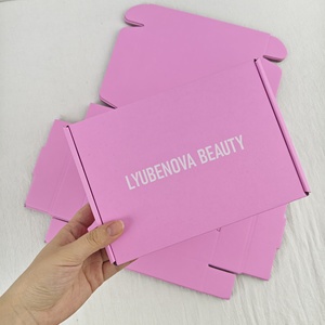Custom Printed Logo Pink Kraft Mailing <strong>Boxes</strong> for <strong>Small</strong> Business Apparel Packaging - Product Image 3