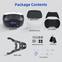 Boîte arrière pour moto Honda ADV350, coffre de rangement pour bagages, valise de voyage à dégagement rapide, serrure antivol, top case avec support