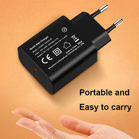 Cargador Rápido Ultra Delgado USB-C PD de 20W Shenzhen Lvxiangyuan, Enchufe Europeo, Certificaciones CE, RoHS, ERP, REACH, Protección OTP, para iPhone y Cámara