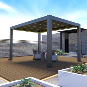 Pavillon motorisé moderne en alliage d'aluminium thermolaqué, pliable automatiquement, résistant aux intempéries, <span class=keywords><strong>abri</strong></span> de <span class=keywords><strong>terrasse</strong></span> pour fêtes - Product Image 5