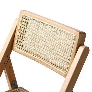 Silla plegable de madera de ratán natural para bodas y eventos - Product Image 3