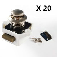 TYTXRV OEM pièces de remorque de camping-car, Dimension de découpe 20mm clé en alliage de Zinc moins RV caravane bateau Yacht blanc Mini serrure à poussée