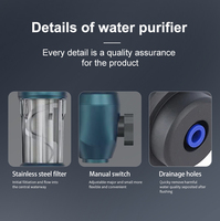 Filtre frontal réutilisable en acier inoxydable à pression réduite avec manomètre, purificateur d'eau 60 microns 1000 GPD pour usage commercial