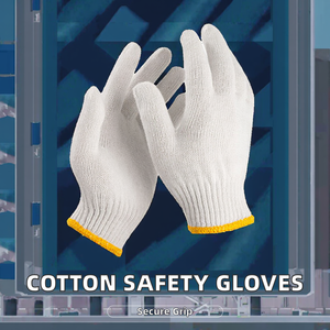 High Quality Men Women <b>Knitted</b> Labor Protection Garden Safety <b>Gloves</b> Anti-Slip Tear Resistant Abrasion Resistant 8oz Cotton - Product Image 2