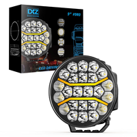 DXZ Nouveau Phare de Conduite LED 3535 de 9 Pouces 24V 100W 24000LM Blanc Ambre Faisceau Concentré DRL Aluminium Carré Anti-Brouillard Tout-Terrain CE ROHS ECE