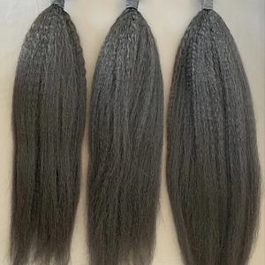 ผู้จำหน่ายผมเวอร์จินแบบขายส่ง ชุดผมตรงแบบยาคิ ชุดผมตรงแบบหยิกเกรด 12a ผมเวอร์จินจัดเรียงเกล็ดผมอย่างดี - Product Image 1